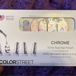 Color Street CHROME Nail Polish Strips 'Electric Motion'